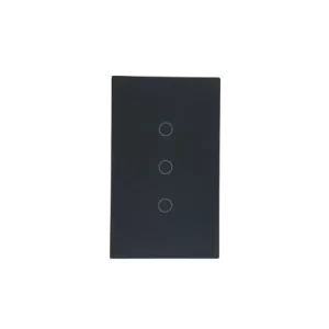 INTERRUPTOR DE LUZ SMART NEGRO 3 TOMAS