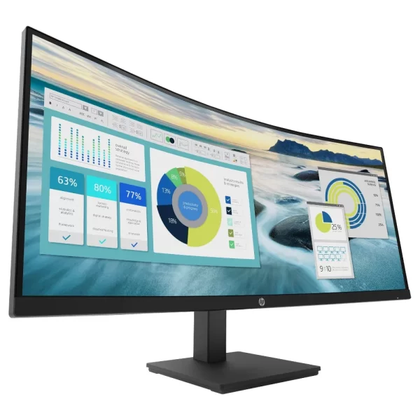 MONITOR HP P34hc, 34", VA, 21:9, WQHD 3440x1440, BRILLO 250 cd/m², CONTRASTE  3500:1, DP, 1HDMI, USB