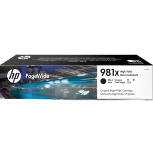 CARTUCHO HP 981X BLACK P/PAGEWIDE Enterprise 556(dn, xh models), 586 (dn, f models), 586z,E55650dn