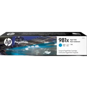 CARTUCHO HP 981X CYAN P/PAGEWIDE Enterprise 556(dn, xh models), 586 (dn, f models), 586z,E55650dn