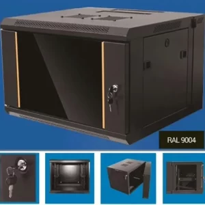 GABINETE 6U DE DOBLE SECCION PARA MONTAJE SOBRE PARED -ANCHO:600MM-PROF:600MM-ALT:370MM
