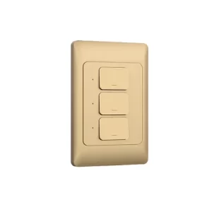 INTERRUPTOR SMART DORADO WIFI 3 TOMAS