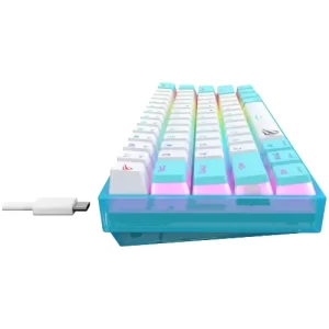 TECLADO GAMER RGB AZUL+BLANCO