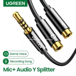 CABLE DE AUDIO 3.5MM MACHO A  2 HEMBRA