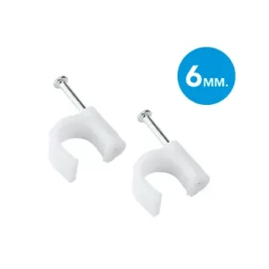 CLIPS BLANCOS PARA SUJECION DE CABLES