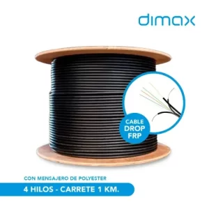CABLE DROP FRP 4 HILOS CON MENSAJERO*1KM