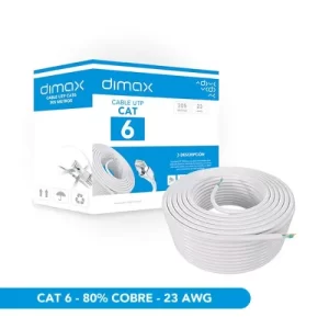 CABLE UTP CAT6 80% COBRE BLANCO 305M