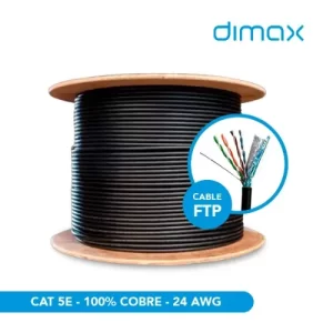 CABLE FTP CAT5E (100% COBRE) NEGRO OUTDO