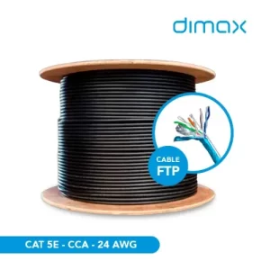 CABLE FTP CAT 5E (ALEACION)*NEGRO*OUTDOO
