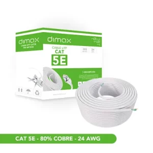 CABLE DE RED UTP CAT5E 305M 80% COBRE