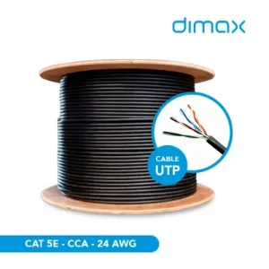 CABLE UTP CAT 5E (ALEACION)*NEGRO*OUTDOO