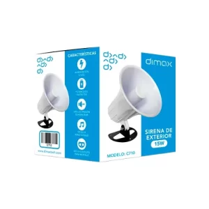 SIRENA DE 15W DE 1 TONO PARA EXTERIOR