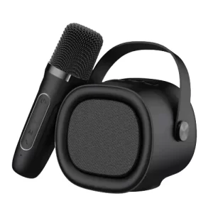 ALTAVOZ PORTATIL CON MICROFONO NEGRO