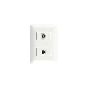 PLACA DE PARED COAXIAL+RED CAT5