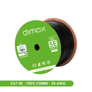 CABLE UTP CAT 5E EXTERIOR 100%COBRE*100M