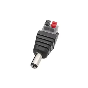 PLUG DC CON BORNERA A PRESION MACHO