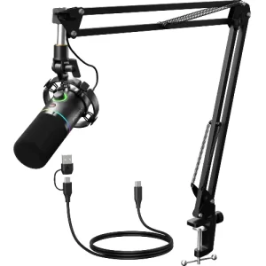 MICROFONO DINAMICO USB/XLR CON BRAZO
