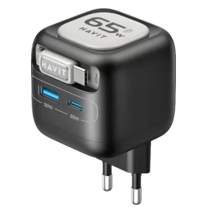 CARGADOR CON CABLE RETRACTIL DE 65W