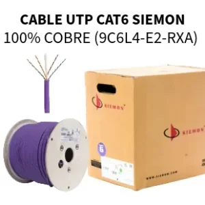 Cable UTP Sólido 4P Cat 6 24AWG LSZH, IEC 60332-1 / IEC 60332-3 Violeta (Cajax305mt)