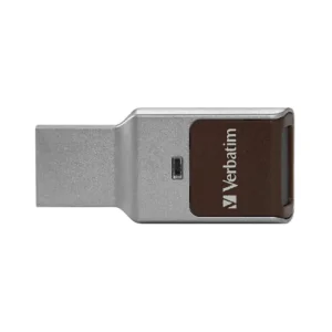 32GB Memoria flash USB 3.0 Fingerprint Secure con hardware de cifrado AES de 256 bits – Plata