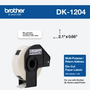 Rollo Brother | Blanco / Negro | 17 x 54 mm | 400 Etiquetas