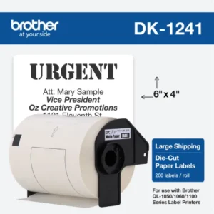 Rollo Brother | Blanco / Negro | 102 x 152 mm | 200 Etiquetas