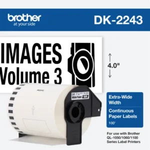 Rollo Brother DK-2243 | Blanco / Negro | 102mm x 30.4m | Continua