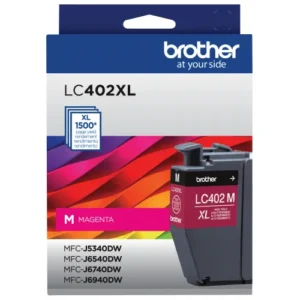 LC402XM-Y Cartucho de tinta magenta de alto rendimiento de aproximadamente 1.500* páginas (*En conformidad con ISO/IEC 24711