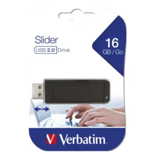 Unidad Flash USB deslizante de 16 GB – Negro