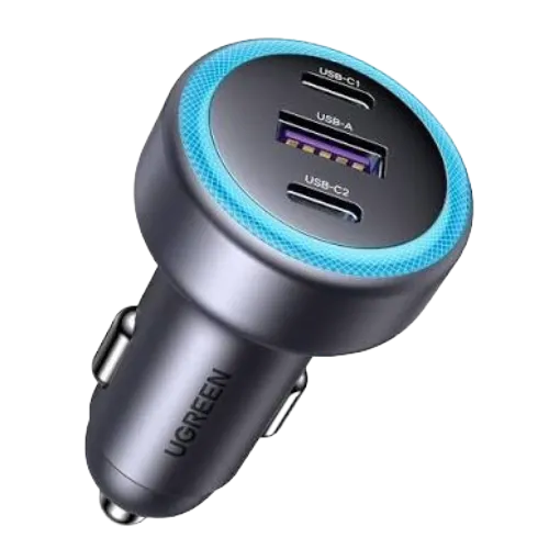 CARGADOR DE AUTO 30W UGREEN CON LUZ LED