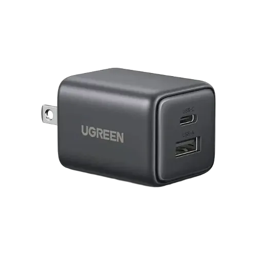 MINI CARGADOR UGREEN 20W DUAL PORT GaN