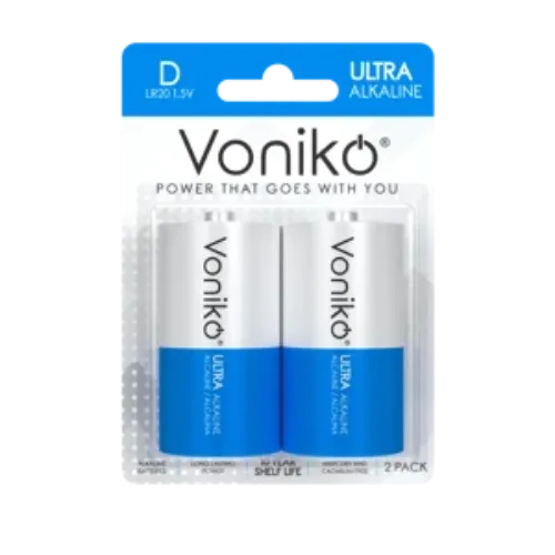 BATERIAS ALCALINAS LR20 TIPO D 2U/PK